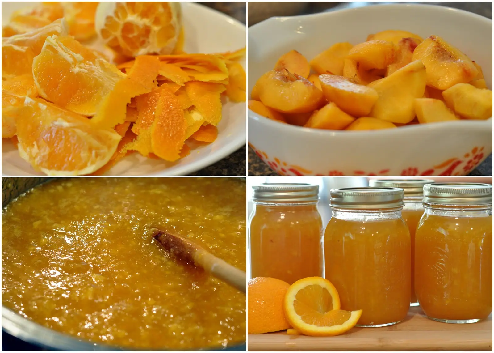 Peach jam with oranges