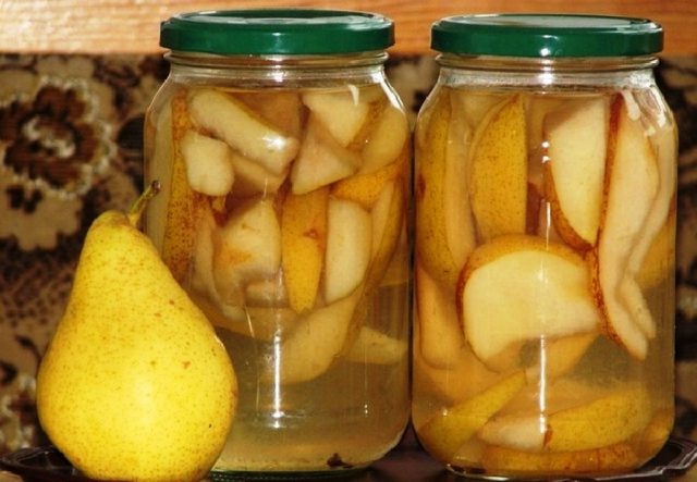 Pear compote for the winter without sterilization