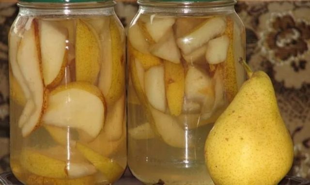 Pear compote for the winter without sterilization