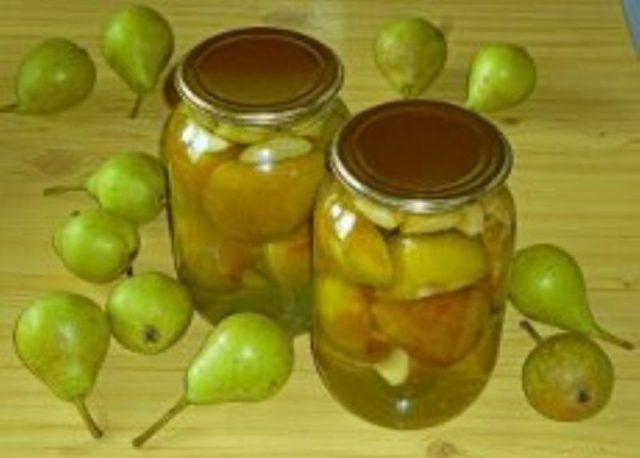 Pear compote for the winter without sterilization