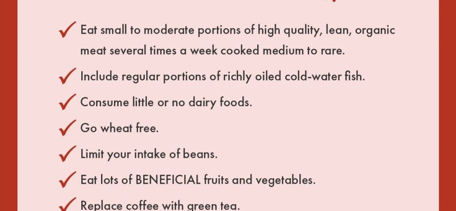 People with blood type 0 suffer from heart disease less frequently. What should they avoid in the diet?