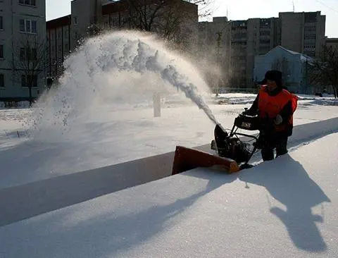 Petrol and electric snow blower Champion