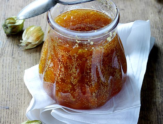 Physalis jam with lemon