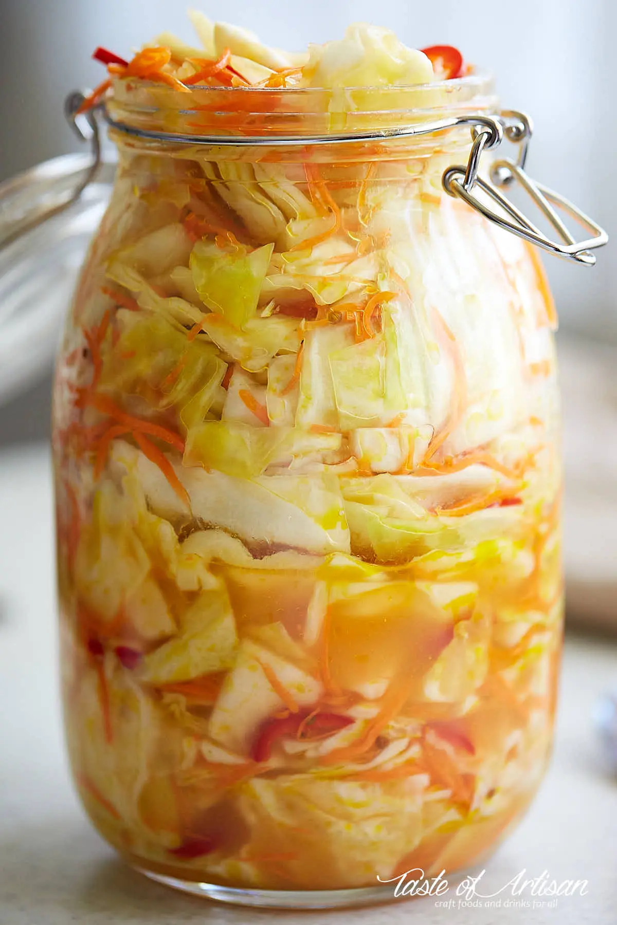 Pickled Cabbage with Oil and Vinegar