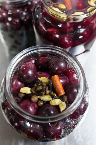 Pickled cherries for the winter: recipes for a snack, like olives, spicy, for meat, in Azerbaijani