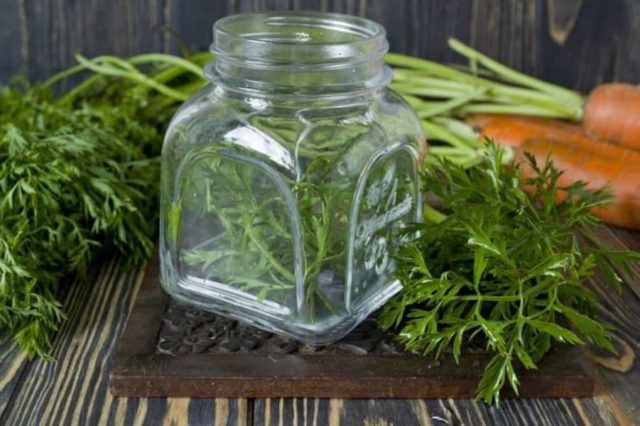 Pickled cucumbers for the winter with carrot tops: simple recipes with photos