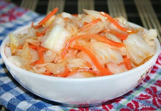 Pickled daily cabbage: recipe