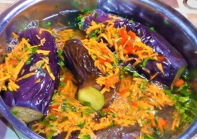 Pickled Eggplant Recipes with Carrots and Garlic