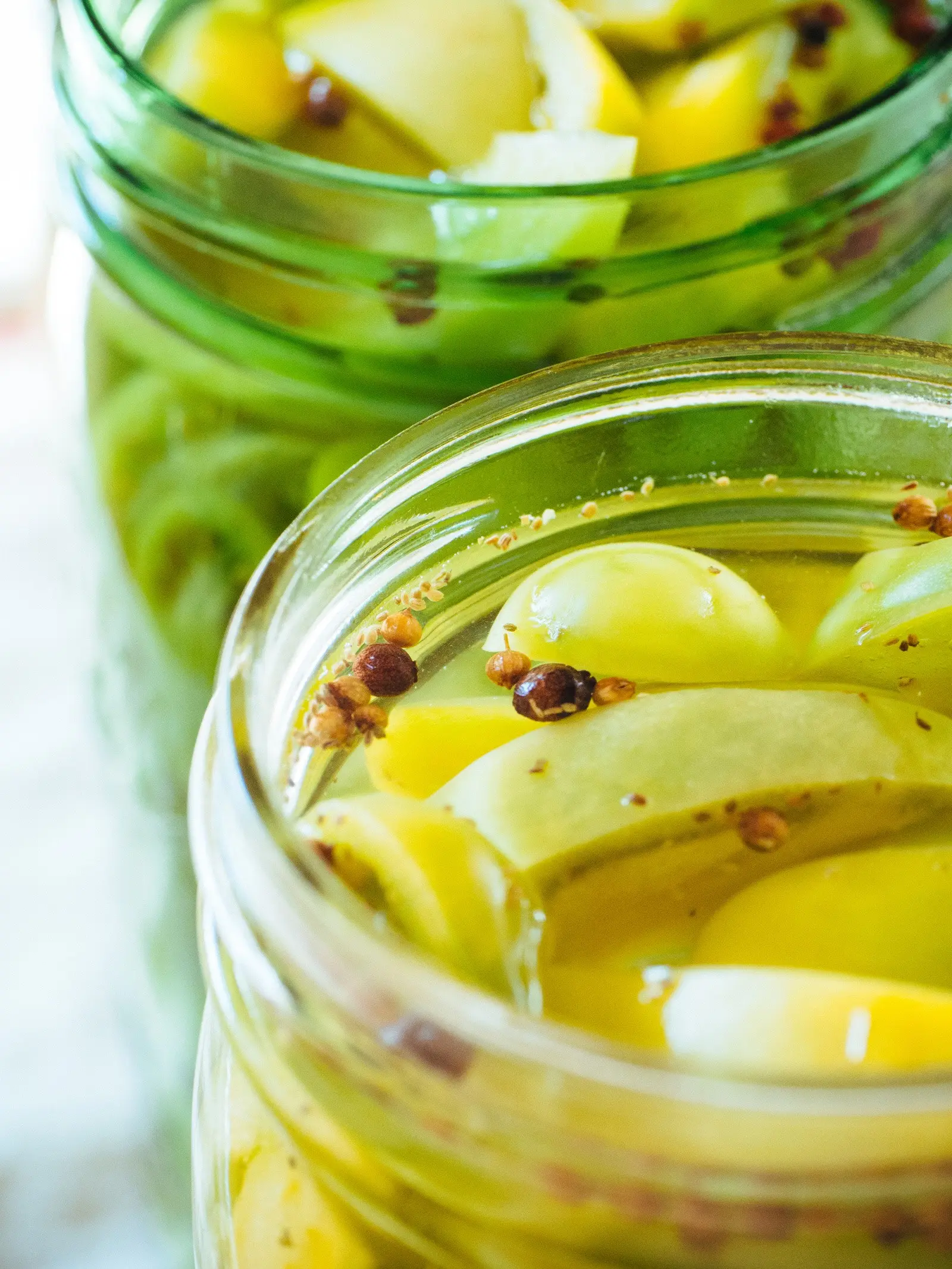 Pickled Green Tomatoes with Garlic Recipe