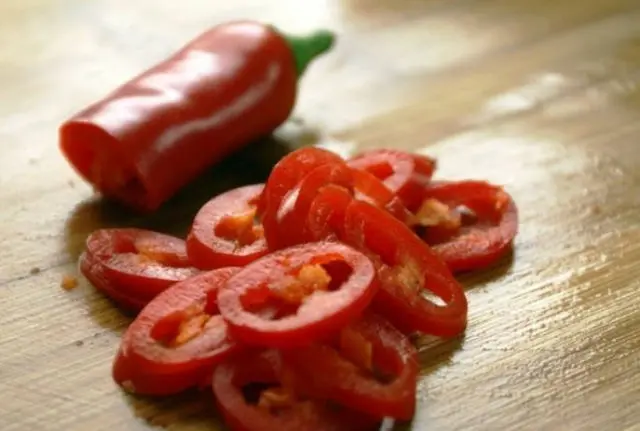 Pickled hot peppers for the winter in Armenian