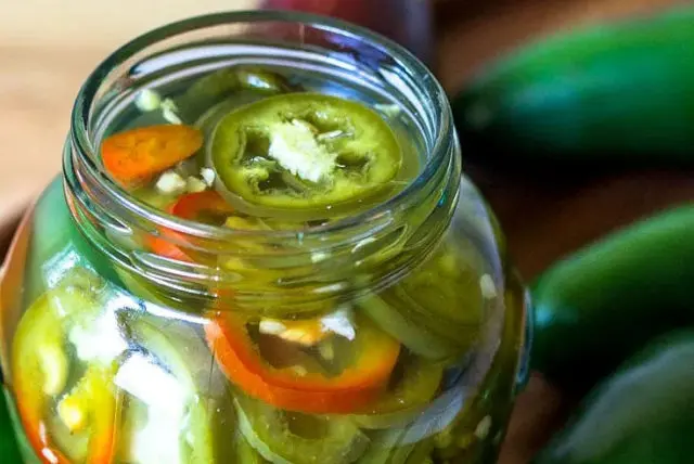 Pickled hot peppers for the winter in Armenian