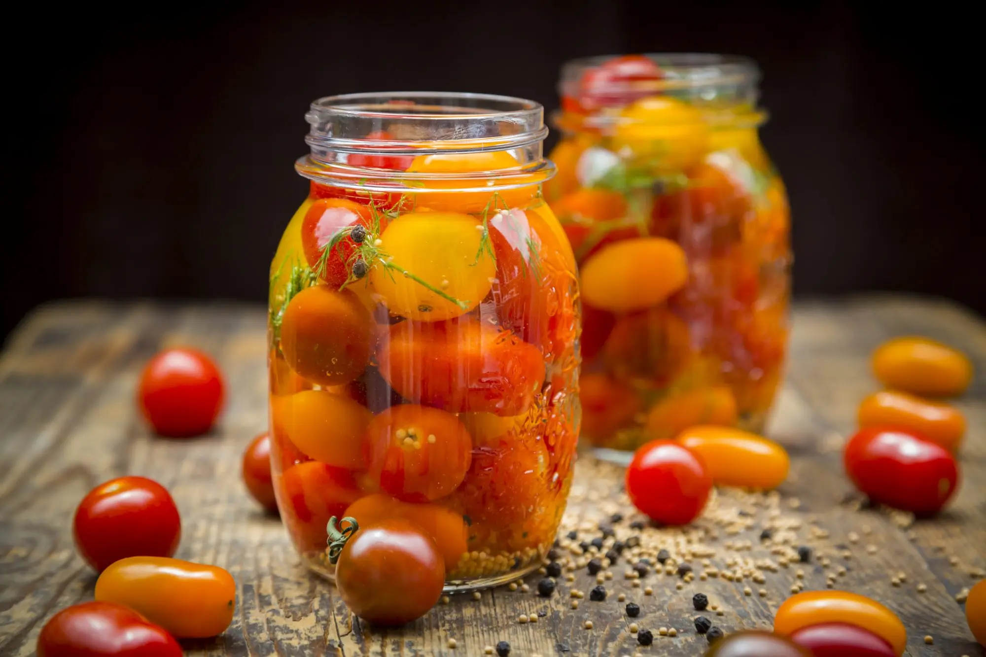 Pickled sweet and sour tomatoes