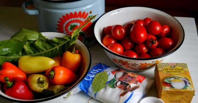 Pickled tomatoes for the winter in jars