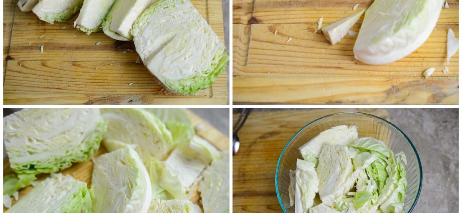 Pickling cabbage with chunks