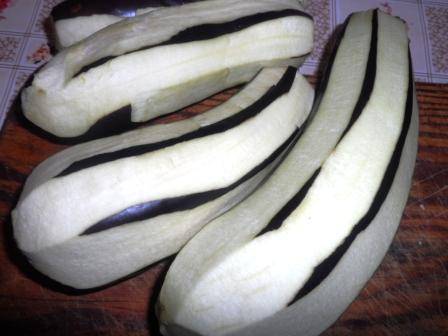 Pieces of eggplant caviar