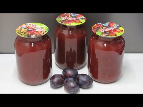 Plum juice for the winter