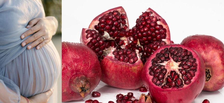 Pomegranate during early and late pregnancy