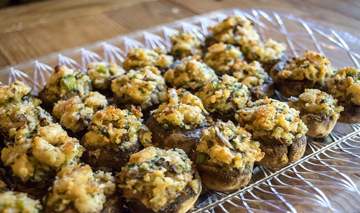 Porcini mushrooms baked in the oven