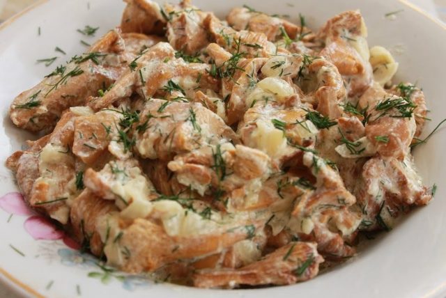 Pork with chanterelles: with potatoes, cream sauce, in pots