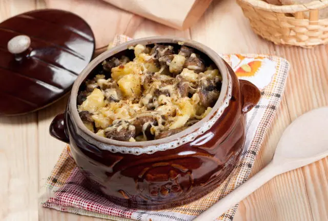 Pork with porcini mushrooms: in the oven, slow cooker