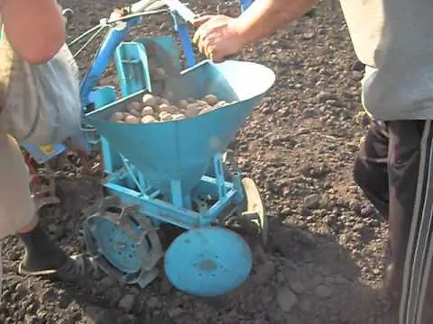 Potato planter: walk-behind tractor dimensions