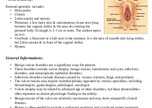 Pre-neoplastic conditions and malignant tumors of the vulva