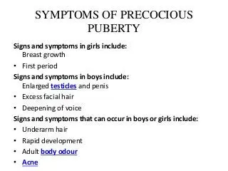 Premature puberty &#8211; causes and symptoms