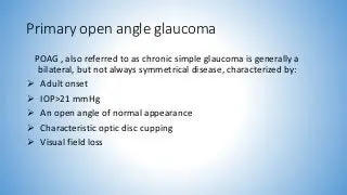 Primary open angle glaucoma &#8211; features, symptoms, stages, treatment