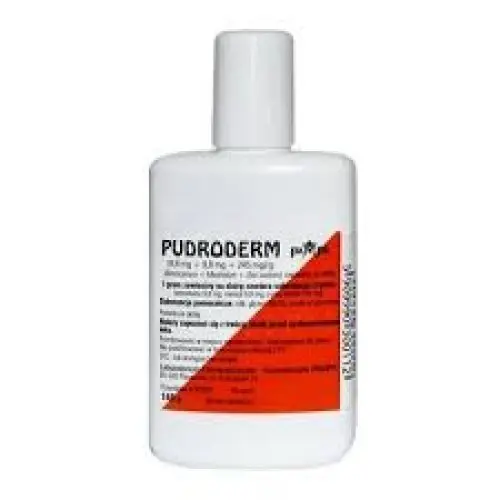 Pudroderm for use on the skin. What precautions should be taken during application?