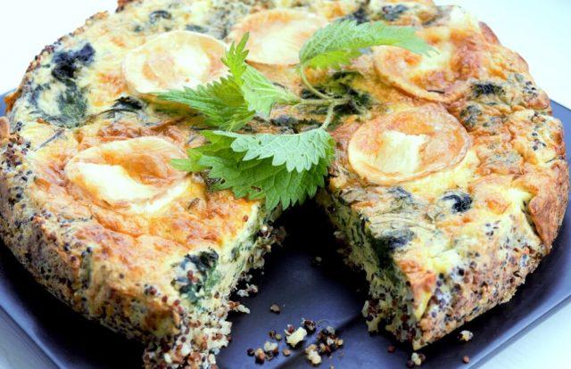 Quiche with nettle: recipes + photos