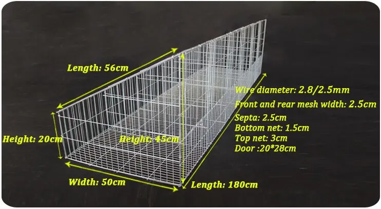 Rabbit mesh cage dimensions + drawings