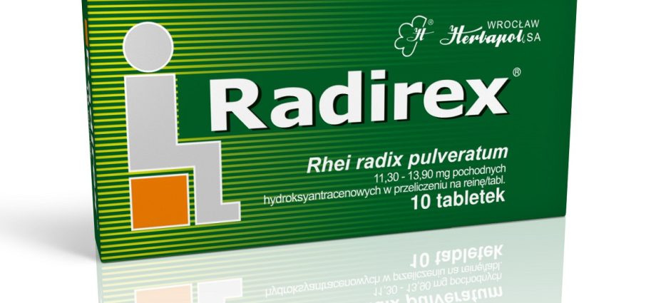 Radirex &#8211; laxative effect, contraindications, side effects