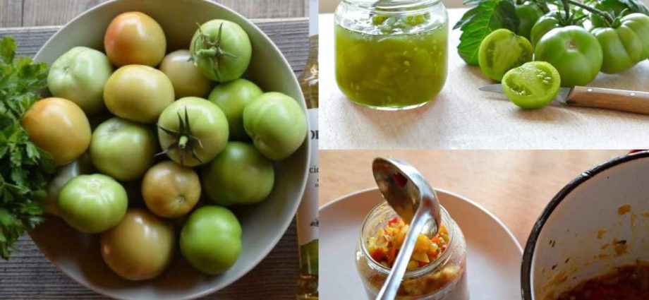 Recipe for green tomatoes with garlic for the winter