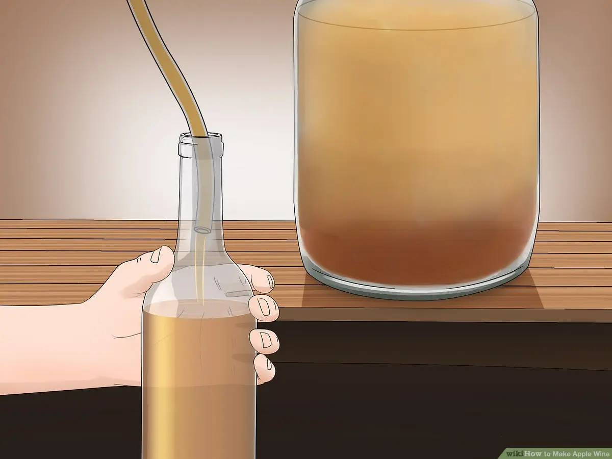 Recipe for homemade apple wine with a glove 