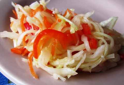 Recipe for pickled cabbage with bell pepper for the winter