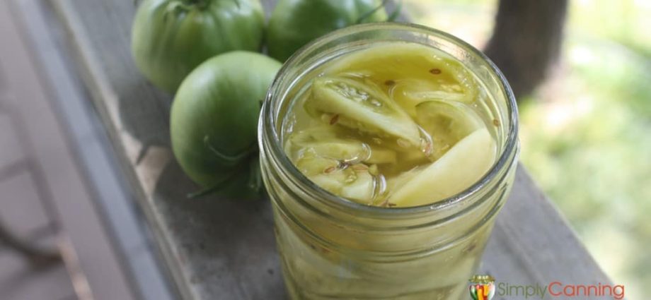 Recipe for Salted Green Tomatoes with Garlic