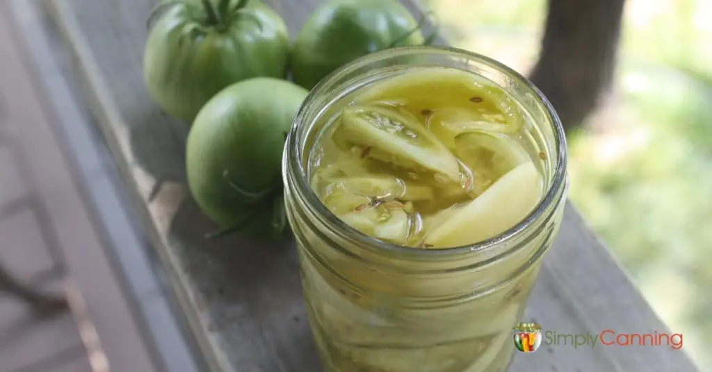 Recipe for Salted Green Tomatoes with Garlic