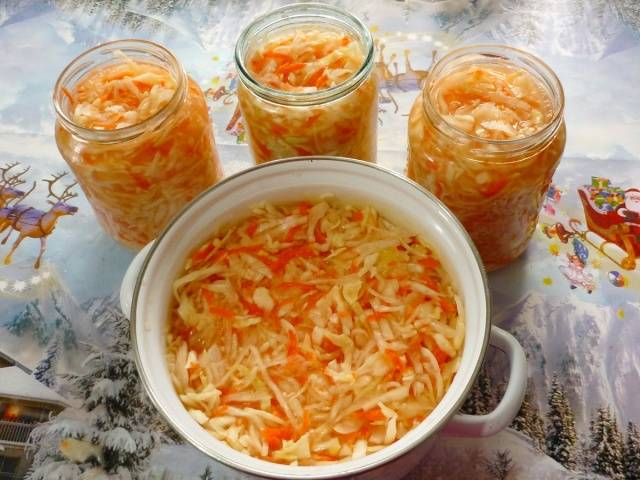 Recipe for sauerkraut for the winter in jars