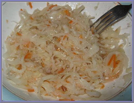 Recipe for sauerkraut with honey 