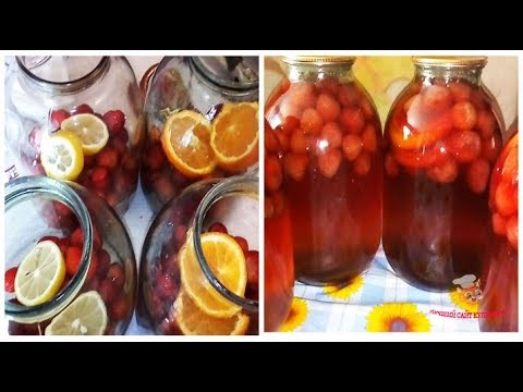 Recipes for making strawberry and orange compote for the winter