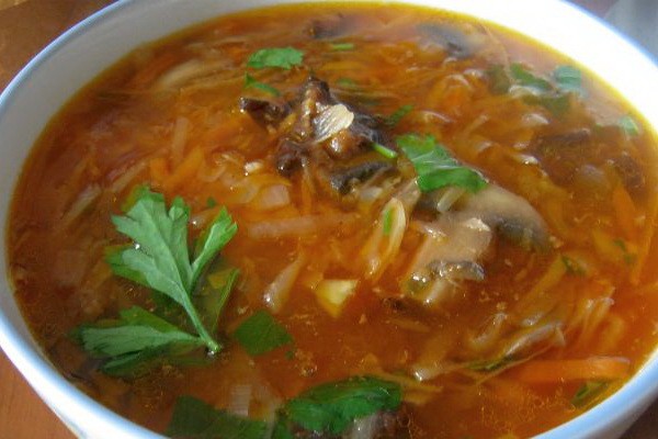 Recipes for mushroom soup and borscht