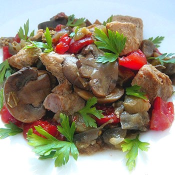 Recipes for pork with mushrooms and potatoes