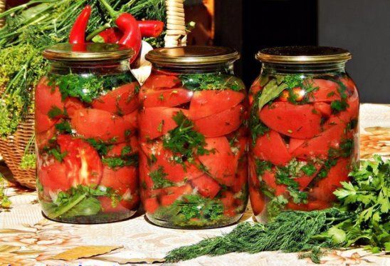 Recipes for tomato slices for the winter