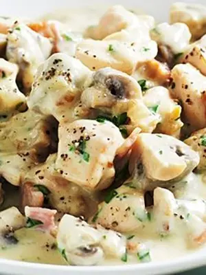 Recipes of chicken fillet with mushrooms in sauce