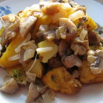 Recipes with potatoes, mushrooms and vegetables