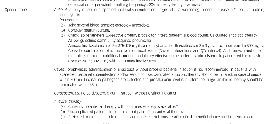 Recommendations for psychiatric hospitals in connection with the coronavirus pandemic