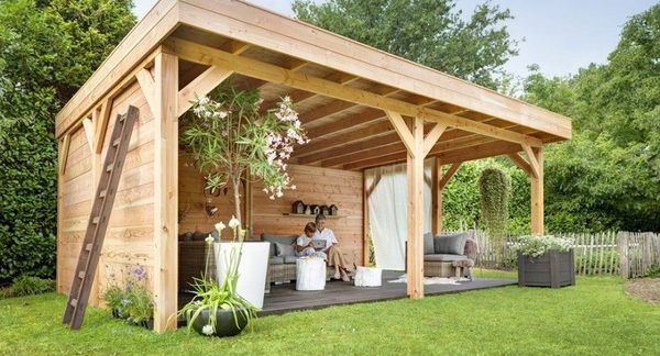 Rectangular gazebo for a summer residence: types of construction, drawing of a wooden pavilion for building with your own hands