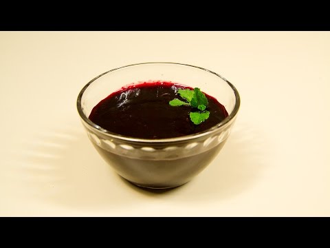 Red and black currant tkemali sauce 