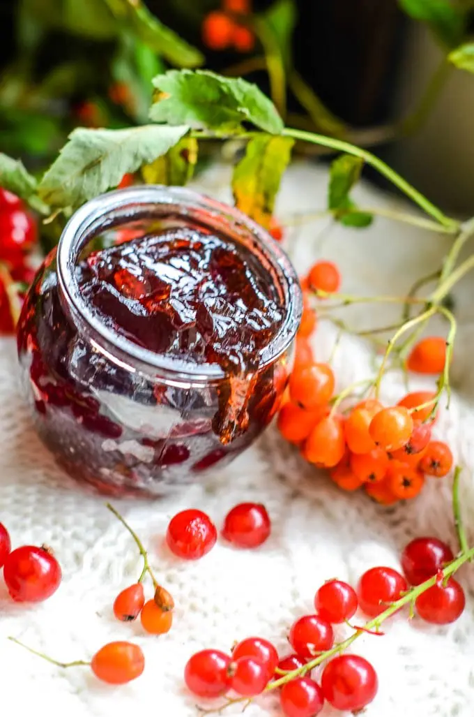 Red rowan jam at home