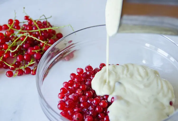 Redcurrant pouring at home